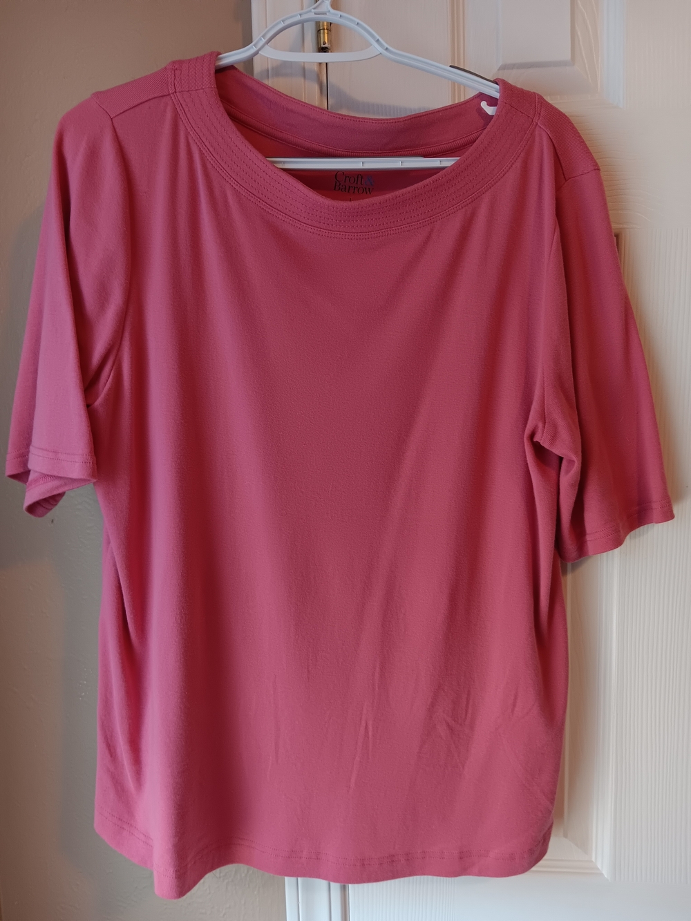 croft & barrow Women's Rose Pink/Coral Short Sleeve Tee